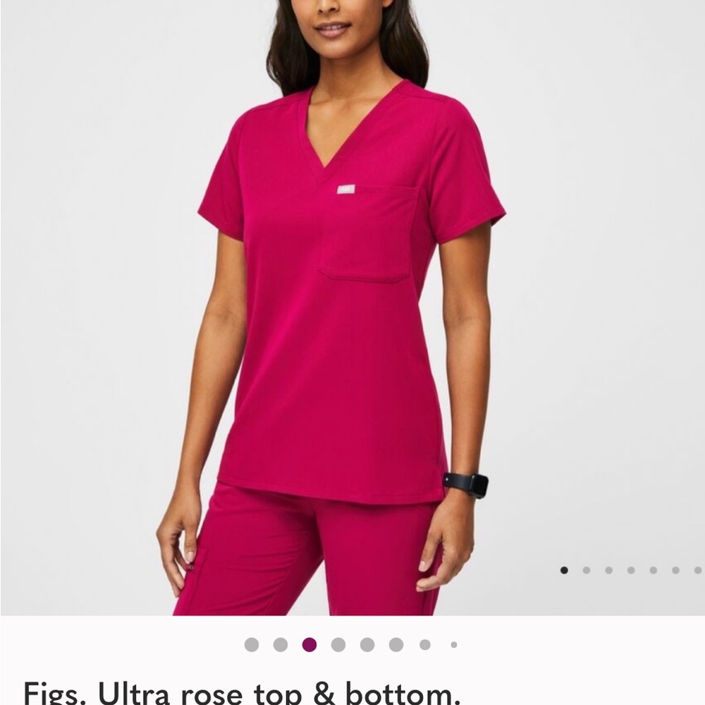 Figs ultra rose Scrubs Top XL